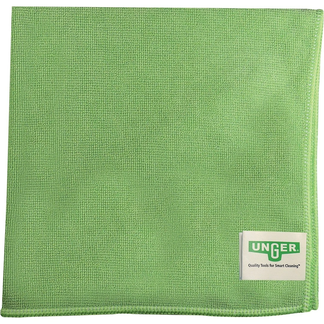 Unger Wipe, Micro Fiber, Heavy Duty, 10/PK, Green 3 Unger Wipe, Micro Fiber, Heavy Duty, 10/PK, Green