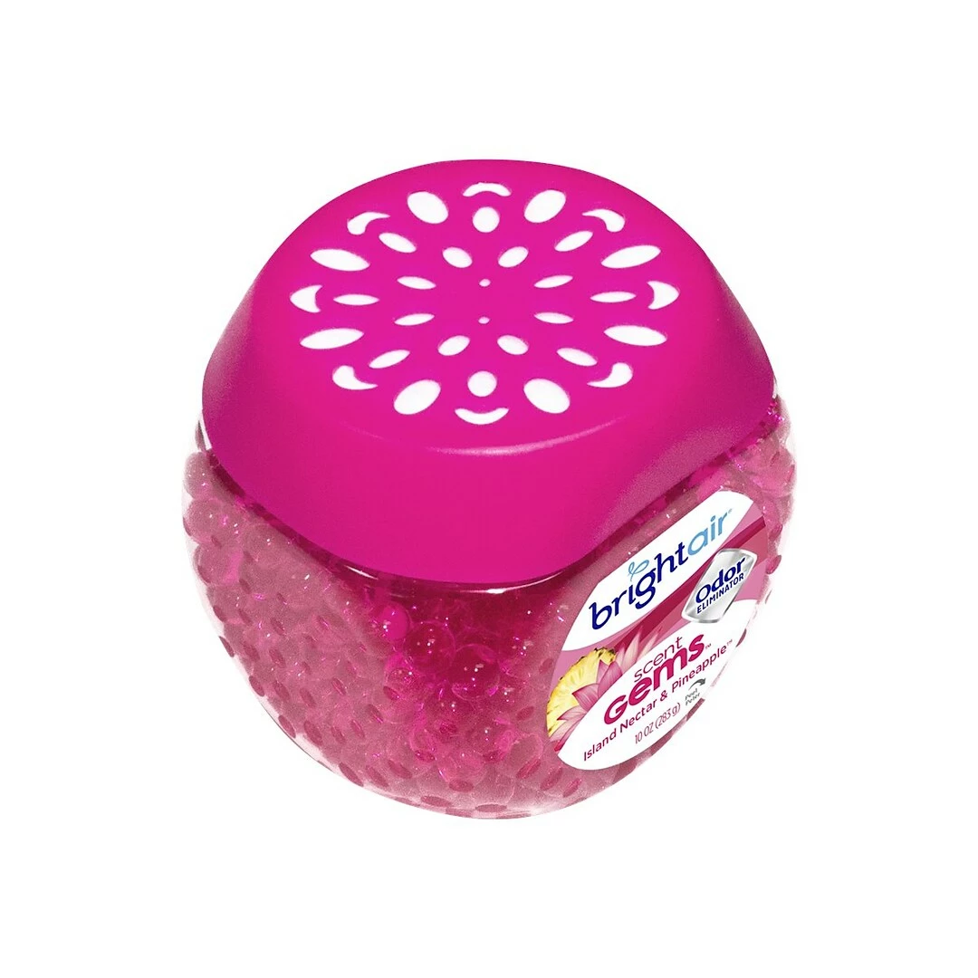 Bright Air Scent Gems Solid Air Freshener, Island Nectar And Pineapple, 10 Oz. (900229) 4 Bright Air Scent Gems Solid Air Freshener, Island Nectar And Pineapple, 10 Oz. (900229) - Image 2