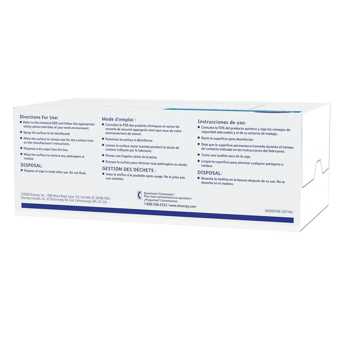 Diversey Fabric Dry Wipes, White, 500/Box, 4 Boxes/Carton (D1228884) 5 Diversey Fabric Dry Wipes, White, 500/Box, 4 Boxes/Carton (D1228884) - Image 3