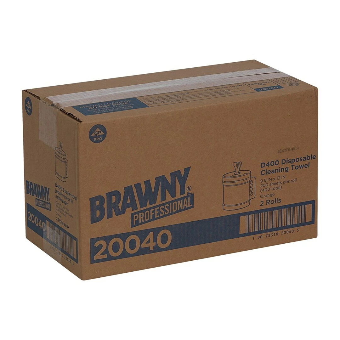 Brawny Professional D400 Durable Fibers Wipers, Orange, 200 Sheets/Bucket (20040) 5 Brawny Professional D400 Durable Fibers Wipers, Orange, 200 Sheets/Bucket (20040) - Image 3