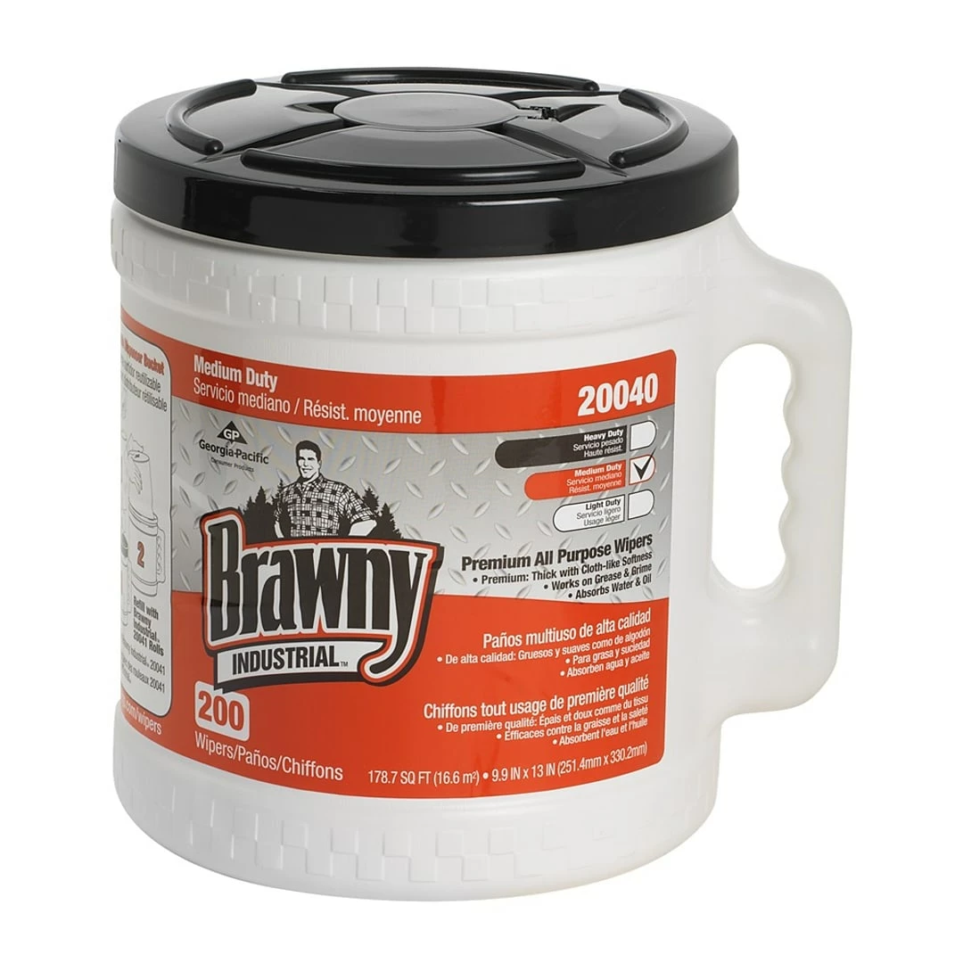 Brawny Professional D400 Durable Fibers Wipers, Orange, 200 Sheets/Bucket (20040) 9 Brawny Professional D400 Durable Fibers Wipers, Orange, 200 Sheets/Bucket (20040) - Image 7
