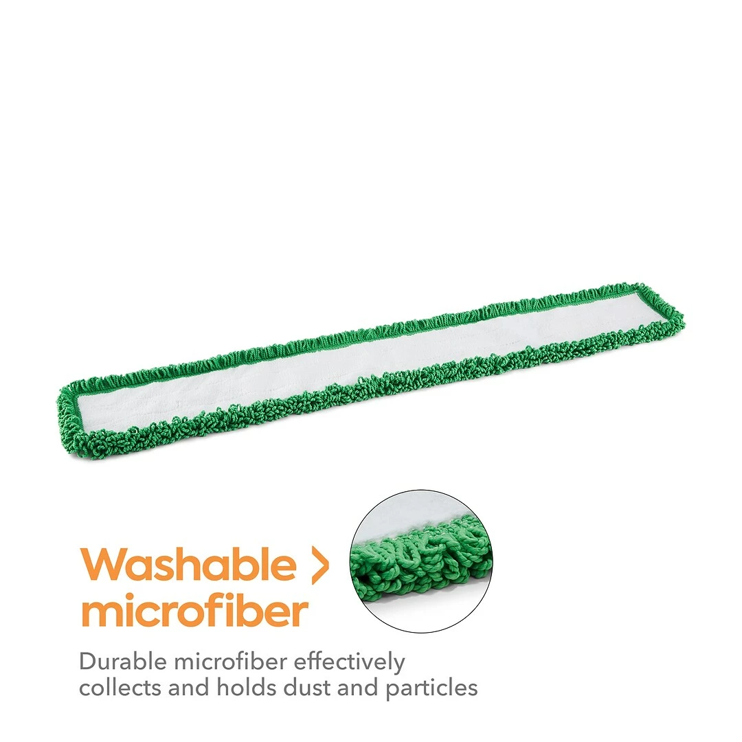 Coastwide Professional™ Looped-End Dust Mop Head, Microfiber, 48" X 5", Green (CW56772) 5 Coastwide Professional™ Looped-End Dust Mop Head, Microfiber, 48" X 5", Green (CW56772) - Image 3