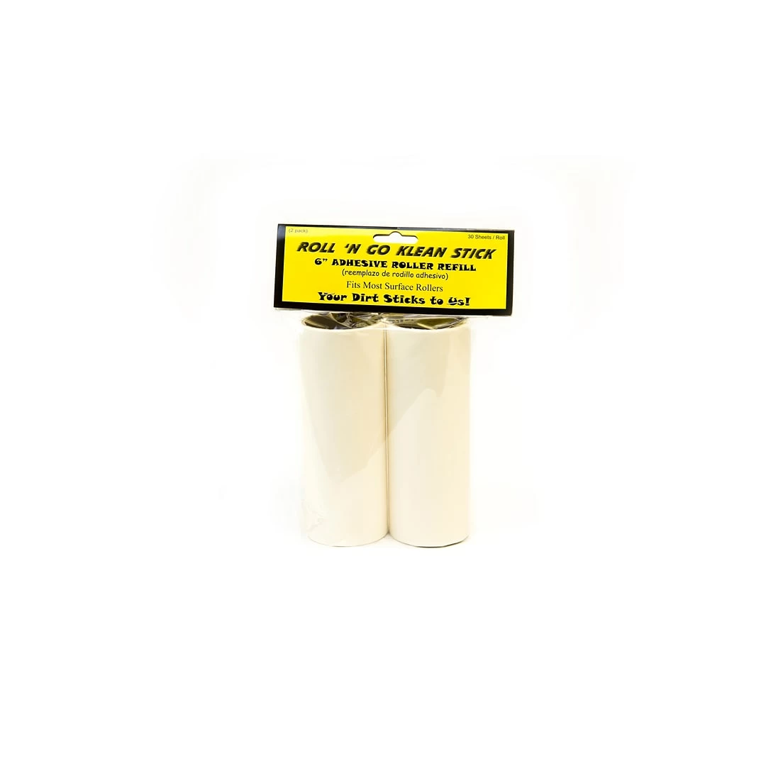 Roll 'N Go 6" Adhesive Roller Refill, 30 Sheets, 2 Rolls/Pack, 6 Packs/Carton (ADR-Refill-6) 3 Roll 'N Go 6" Adhesive Roller Refill, 30 Sheets, 2 Rolls/Pack, 6 Packs/Carton (ADR-Refill-6)