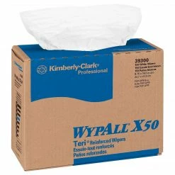 WypAll® X50 TERI Reinforced Center Pull Wipers, 1 Ply, White, Pack Of 150 (39300)