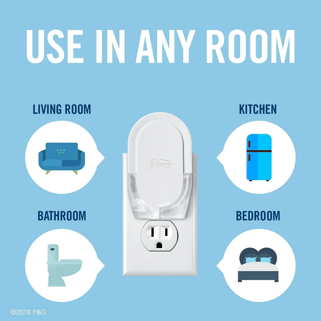 Febreze Plug Air Freshener Scented Oil Refill, Gain Scent, 0.87 Oz. (74903) - Image 2