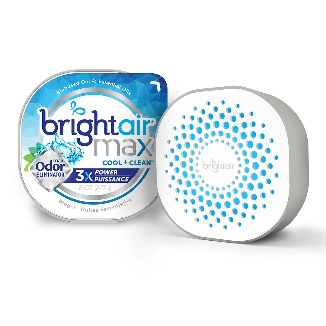 Bright Air® Max Odor Eliminator Air Freshener, 8 Oz, Cool & Clean (900437)