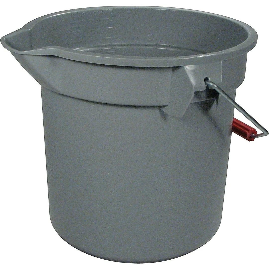 Rubbermaid Commercial 14-Quart Round Utility Bucket 12" Diameter X 11-1/4"h Gray 3 Rubbermaid Commercial 14-Quart Round Utility Bucket 12" Diameter X 11-1/4"h Gray