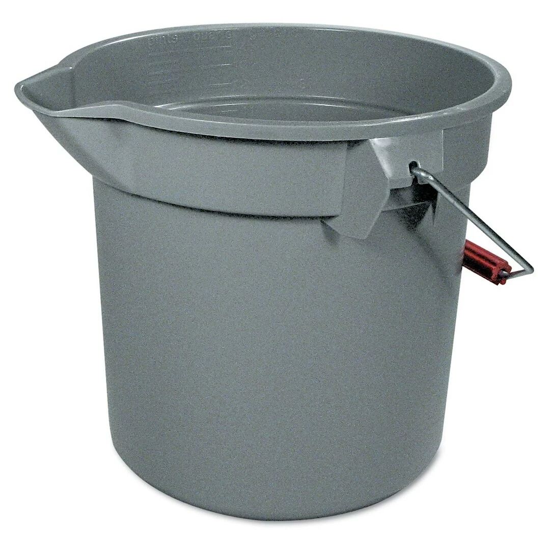 Rubbermaid Commercial 14-Quart Round Utility Bucket 12" Diameter X 11-1/4"h Gray 4 Rubbermaid Commercial 14-Quart Round Utility Bucket 12" Diameter X 11-1/4"h Gray - Image 2