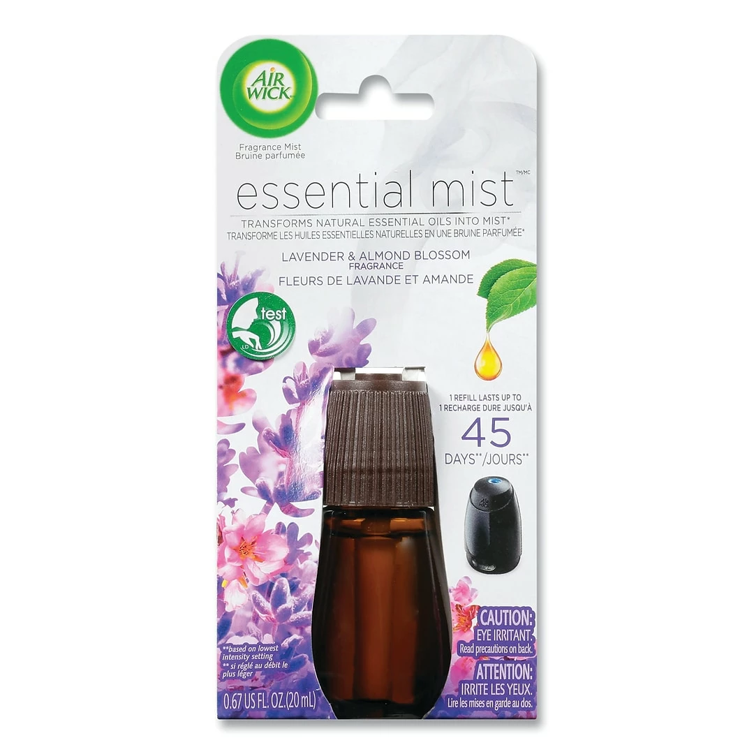 Air Wick® Essential Mist Refill, Lavender And Almond Blossom, 0.67 Oz Bottle (623389855200) 3 Air Wick® Essential Mist Refill, Lavender And Almond Blossom, 0.67 Oz Bottle (623389855200)