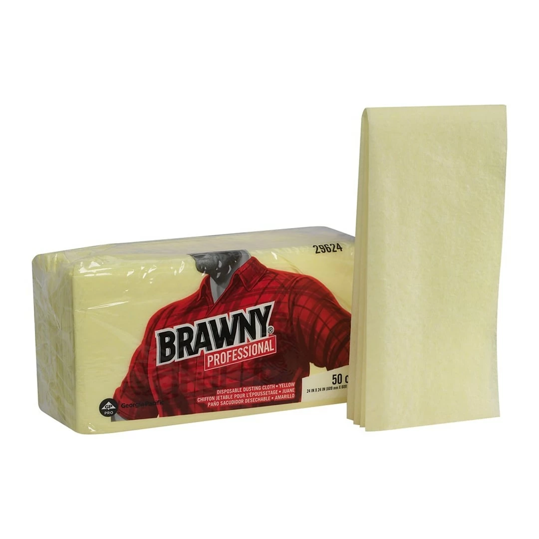 GP PRO Brawny® Professional Disposable Dusting Cloth, 24” X 24”, Yellow, 200/BX (29624) 3 GP PRO Brawny® Professional Disposable Dusting Cloth, 24” X 24”, Yellow, 200/BX (29624)