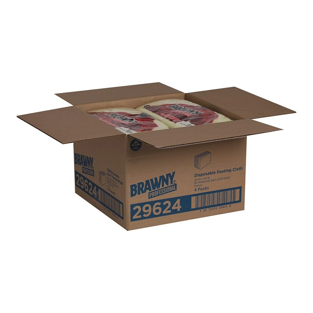 GP PRO Brawny® Professional Disposable Dusting Cloth, 24” X 24”, Yellow, 200/BX (29624) 5 GP PRO Brawny® Professional Disposable Dusting Cloth, 24” X 24”, Yellow, 200/BX (29624) - Image 3