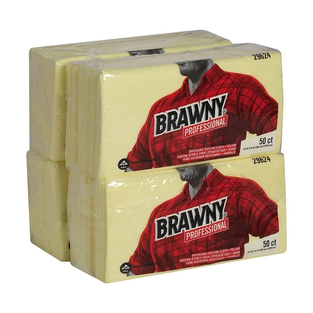 GP PRO Brawny® Professional Disposable Dusting Cloth, 24” X 24”, Yellow, 200/BX (29624) 8 GP PRO Brawny® Professional Disposable Dusting Cloth, 24” X 24”, Yellow, 200/BX (29624) - Image 6