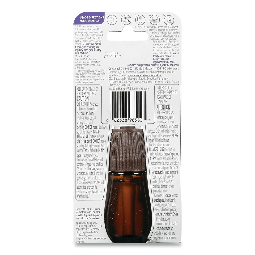 Air Wick® Essential Mist Refill, Lavender And Almond Blossom, 0.67 Oz Bottle (623389855200) 6 Air Wick® Essential Mist Refill, Lavender And Almond Blossom, 0.67 Oz Bottle (623389855200) - Image 4