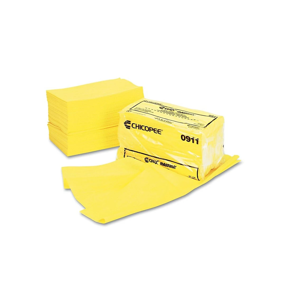 Chix Chicopee Masslinn Viscose Dusting Cloths, Yellow 100/Carton (0911) 3 Chix Chicopee Masslinn Viscose Dusting Cloths, Yellow 100/Carton (0911)