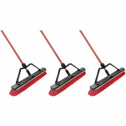 Libman Multi-surface 24" Push Broom, Red, 3/Pack (1230003)