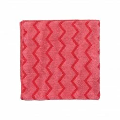 Rubbermaid HYGEN Microfiber Rags, Red, 12/Carton (FGQ62000RD00)