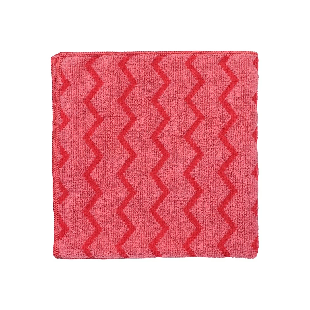Rubbermaid HYGEN Microfiber Rags, Red, 12/Carton (FGQ62000RD00) 3 Rubbermaid HYGEN Microfiber Rags, Red, 12/Carton (FGQ62000RD00)