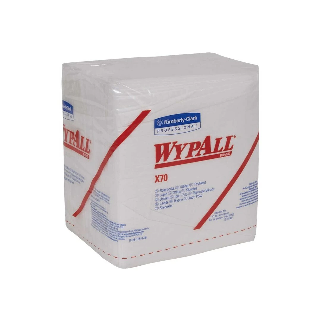 WypAll X70 Multifold Paper Towel, 1-Ply, 76 Sheets/Pack, 12 Packs/Carton (41200) 4 WypAll X70 Multifold Paper Towel, 1-Ply, 76 Sheets/Pack, 12 Packs/Carton (41200) - Image 2