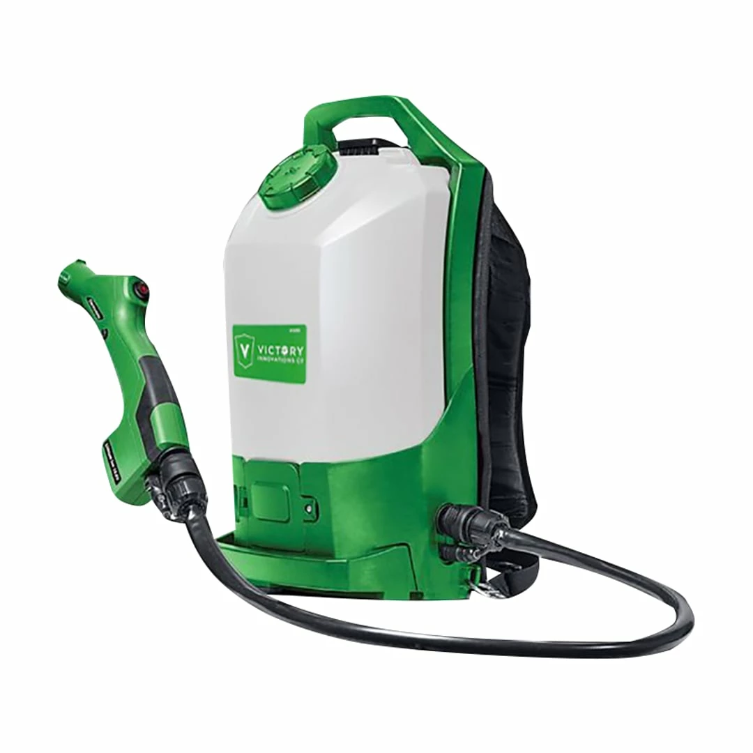 Victory Innovations Professional Cordless Electrostatic Backpack Sprayer 288 Oz. Tank, Green/Black/White (VP300)