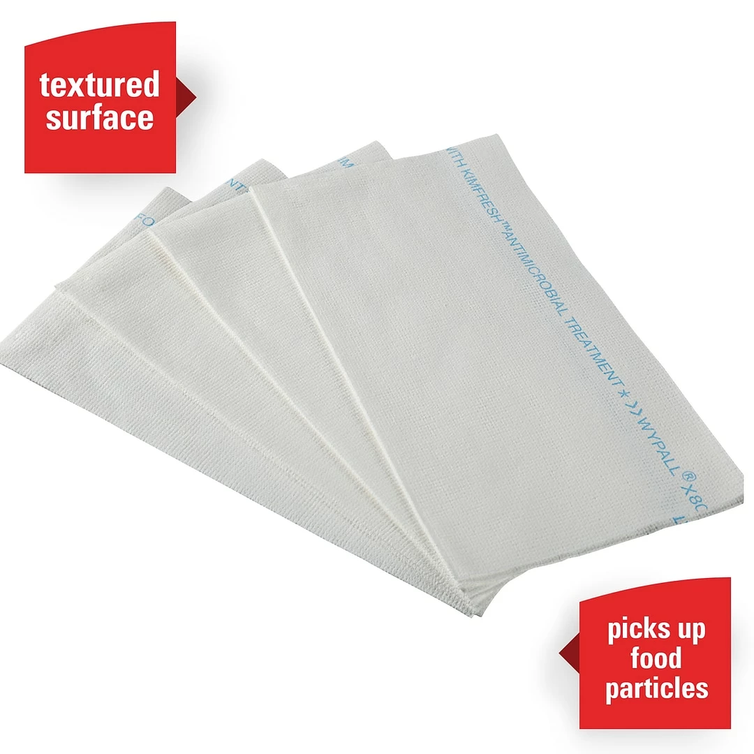 WypAll X80 Nylon Dry Cloths, White And Blue, 150/Box (06280) 6 WypAll X80 Nylon Dry Cloths, White And Blue, 150/Box (06280) - Image 4