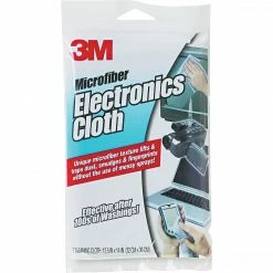 3M Microfiber Electronics Cleaning Cloth , Unscented , White , 12"(W) X 14"(L)