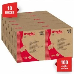Alternative view of WypAll X70 HydroKnit Wipers, Blue, 100 Sheets/Box, 10 Boxes/Carton (41412)