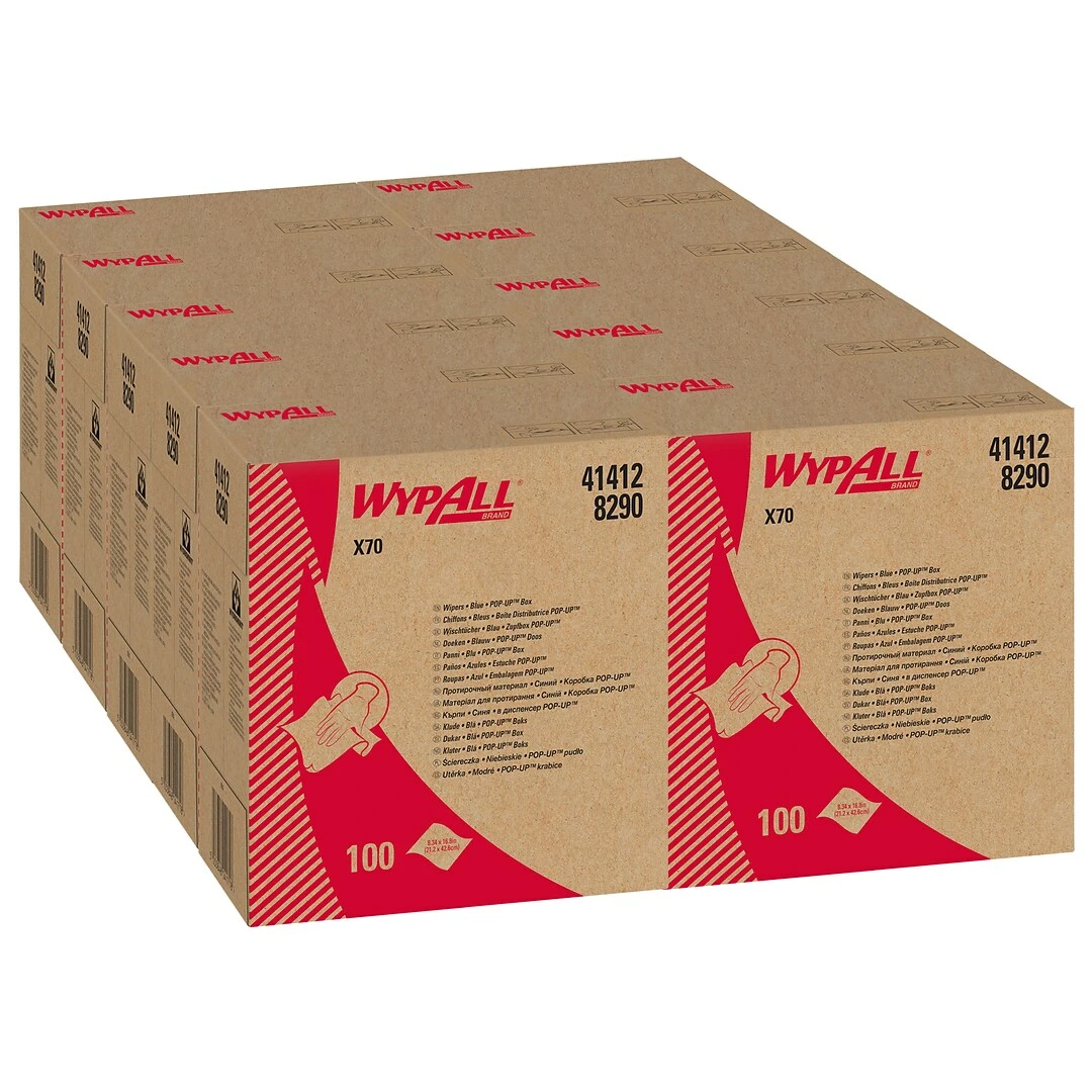 WypAll X70 HydroKnit Wipers, Blue, 100 Sheets/Box, 10 Boxes/Carton (41412) 10 WypAll X70 HydroKnit Wipers, Blue, 100 Sheets/Box, 10 Boxes/Carton (41412) - Image 8