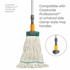 Coastwide Professional™ Looped-End Wet Mop Head, Medium, Cotton, 5" Headband, White (CW57749) -Febreze shop unnamed file 2665