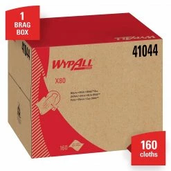 Alternative view of WypAll X80 HydroKnit Wipers, White, 160/Carton (41044)