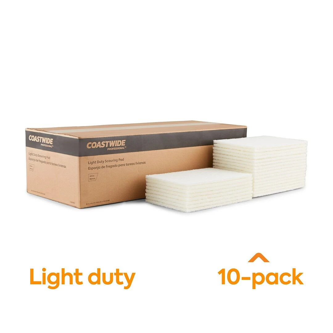 Coastwide Professional™ Light Duty Scouring Pad, White, 60/Pack (CW56788) 4 Coastwide Professional™ Light Duty Scouring Pad, White, 60/Pack (CW56788) - Image 2
