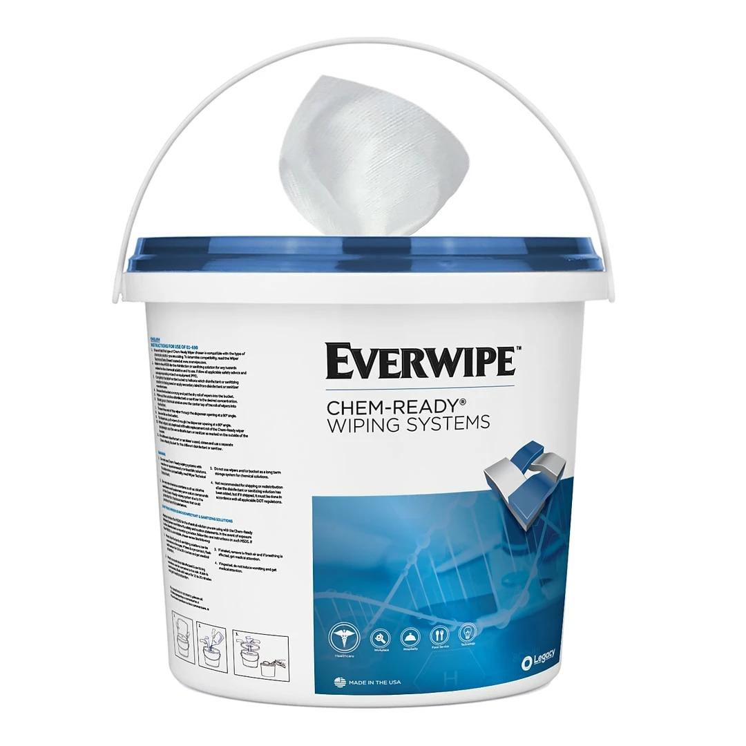 Everwipe Chem-Ready Mobile Bucket , Preprinted, 5/Carton (CR-BKT-5-PR) 4 Everwipe Chem-Ready Mobile Bucket , Preprinted, 5/Carton (CR-BKT-5-PR) - Image 2