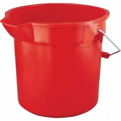 Rubbermaid® BRUTE® Round Utility Bucket, 14 Qt., Red (FG261400RED)