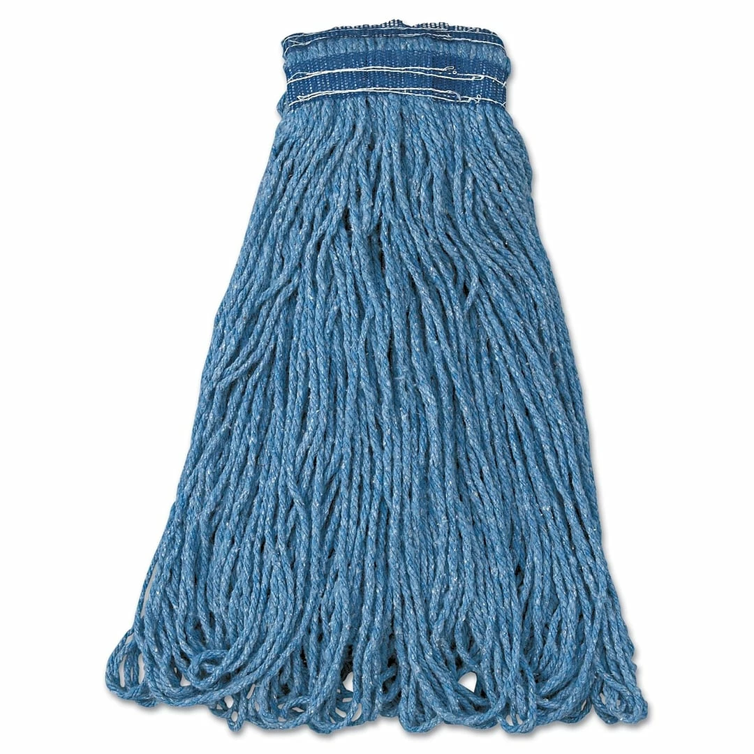 Rubbermaid Commercial Universal Headband Mop Heads Blue, 12/Case 3 Rubbermaid Commercial Universal Headband Mop Heads Blue, 12/Case