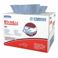 Alternative view of WypAll X90 Ultra Duty Cloths, Blue, 136 Cloths/Carton (12891)
