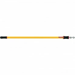 Rubbermaid Hygen 48-96" Quick-Connect Extension Pole, Aluminum, Yellow