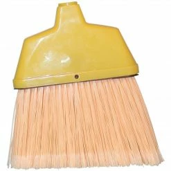 Magnolia Brush 455-463 48" Plastic Bristle Angle Broom; Flagged Cream