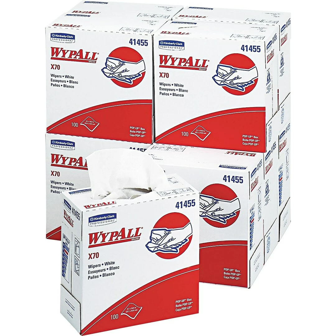 Kimberly-Clark® Wypall® X70 Hydroknit Wipe, Unscented, White, 16.8"(W) X 9.1"(L) 4 Kimberly-Clark® Wypall® X70 Hydroknit Wipe, Unscented, White, 16.8"(W) X 9.1"(L) - Image 2