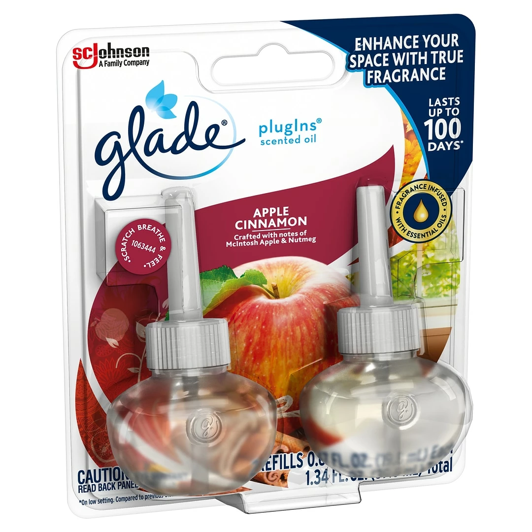Glade Plugins Scented Oil, Apple Cinnamon, 2/Pack (315104) 5 Glade Plugins Scented Oil, Apple Cinnamon, 2/Pack (315104) - Image 3