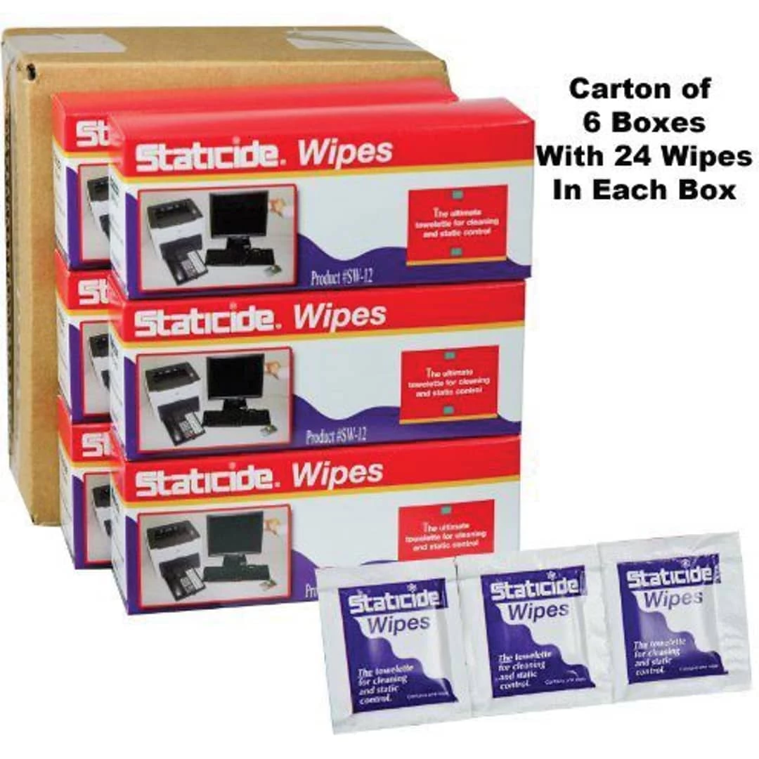 Kodak Scanner Staticide Wipes, 24 Wipes/Box, 6 Boxes/Carton (896-5519) 3 Kodak Scanner Staticide Wipes, 24 Wipes/Box, 6 Boxes/Carton (896-5519)