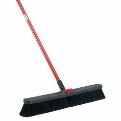 Libman 24” Smooth Surface Push Broom, Steel Handle, 4 Pack (#801)
