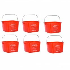 Alpine Industries 8 Qt. Red Plastic Cleaning Bucket Pail, 2/Pack