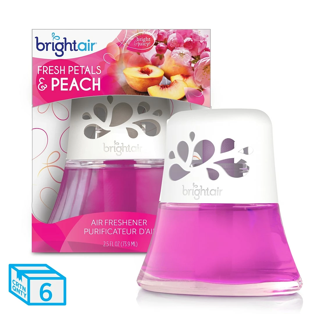Bright Air Scented Oil & Holder, Fresh Petals & Peach, 6/CT (BRI900134CT) 3 Bright Air Scented Oil & Holder, Fresh Petals & Peach, 6/CT (BRI900134CT)