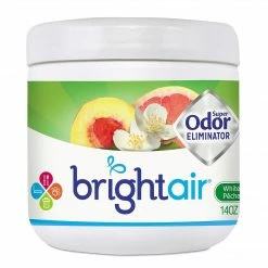 Bright Air Super Odor Eliminator Passive Air System & Accessory, White Peach & Citrus, 14 Oz., 6/Carton (900133)