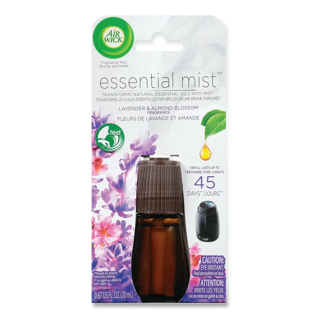 Air Wick® Essential Mist Refill, Lavender And Almond Blossom, 0.67 Oz Bottle, 6/Carton 3 Air Wick® Essential Mist Refill, Lavender And Almond Blossom, 0.67 Oz Bottle, 6/Carton
