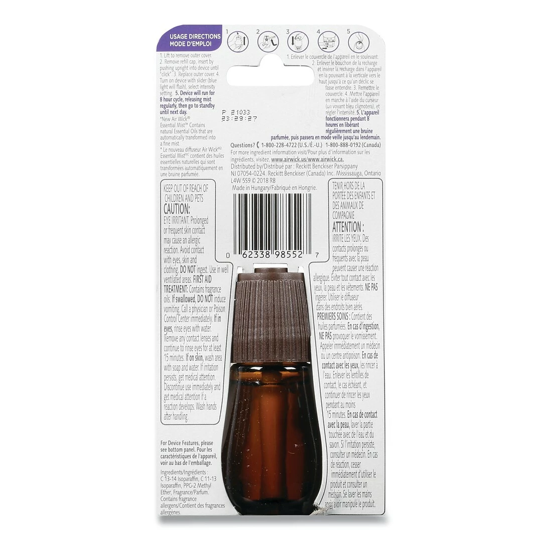 Air Wick® Essential Mist Refill, Lavender And Almond Blossom, 0.67 Oz Bottle, 6/Carton 6 Air Wick® Essential Mist Refill, Lavender And Almond Blossom, 0.67 Oz Bottle, 6/Carton - Image 4