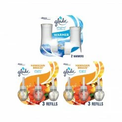 Glade PlugIns Scented Oil & Holders, Hawaiian Breeze, 0.67 Oz., 8/Pack (313802)