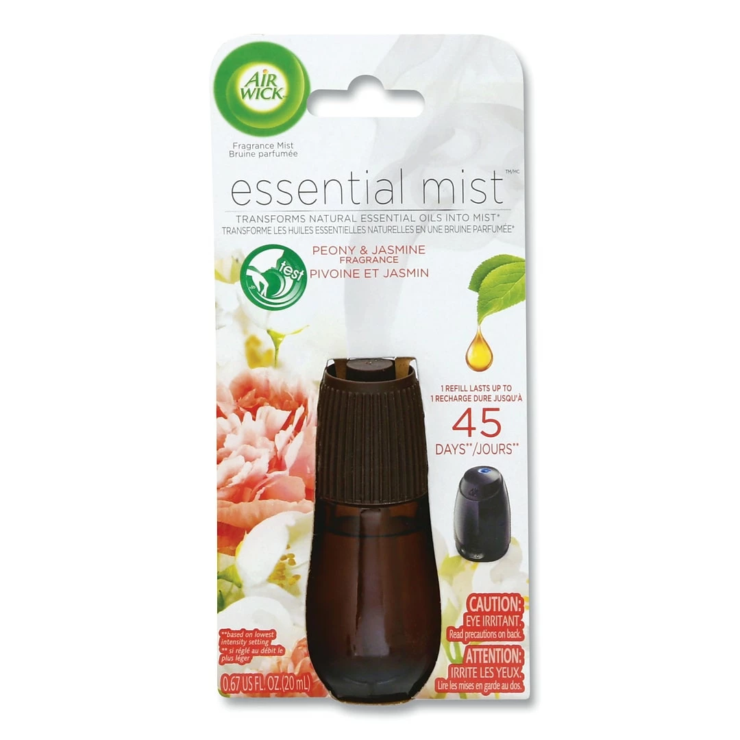 Air Wick® Essential Mist Refill, Peony And Jasmine, 0.67 Oz Bottle, 6/Carton 3 Air Wick® Essential Mist Refill, Peony And Jasmine, 0.67 Oz Bottle, 6/Carton
