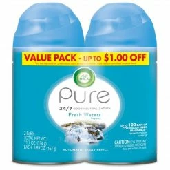 Air Wick Freshmatic Ultra Automatic Air Freshener, Fresh Waters, Twin Refills (6233882093)