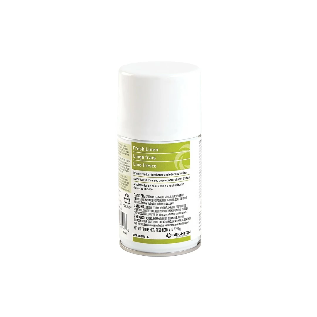 Brighton Professional™ Aerosol Refill Metered Air Freshener, Fresh Linen, 7 Oz., 4/Ct (BPR50858-A)