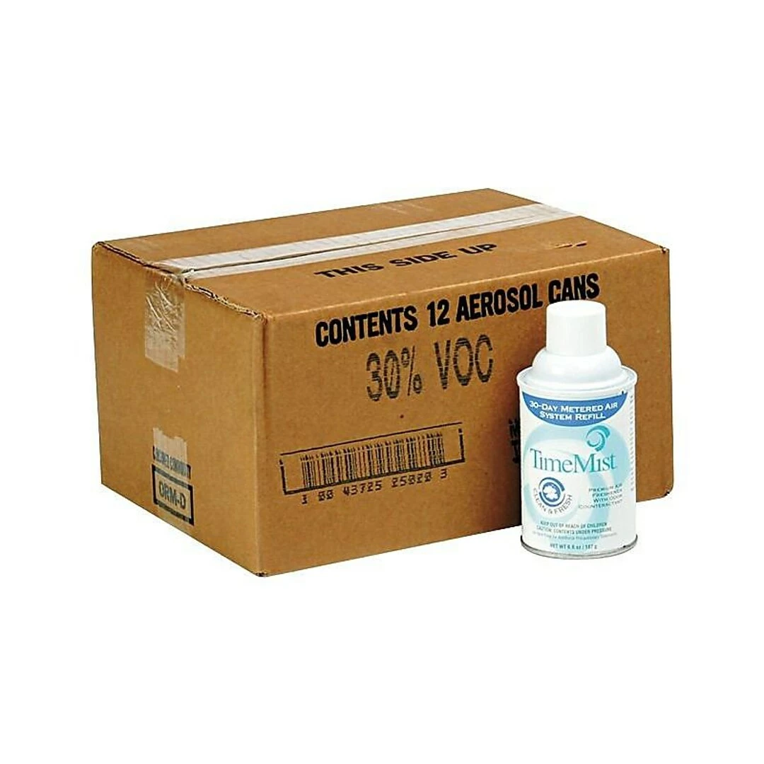 TimeMist Premium Aerosol Refill, Clean & Fresh, 12/Carton (1042415) - Image 2